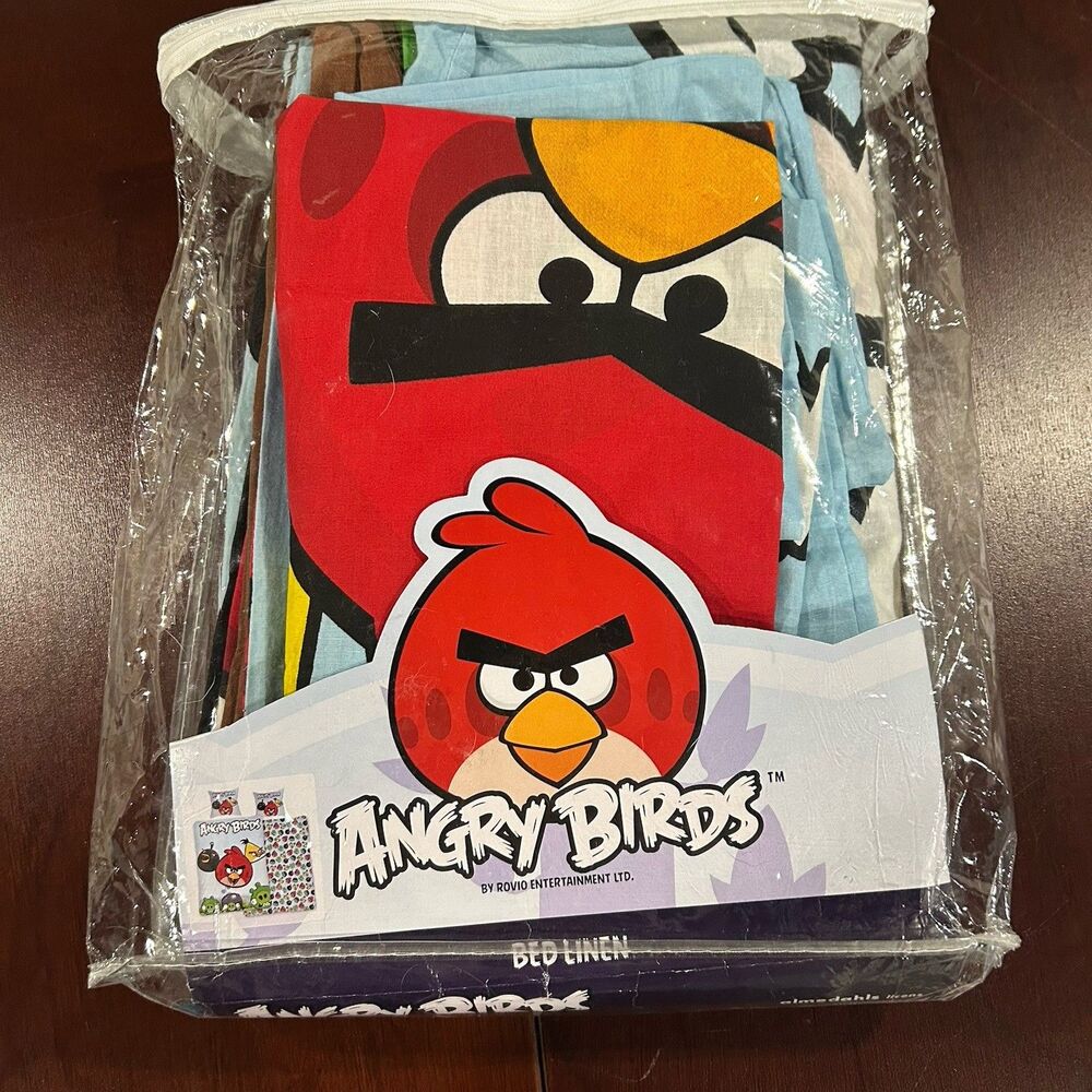 Original Angry Birds Reversible Diver Cover Twin Size Includes Duvet And 1 Sham